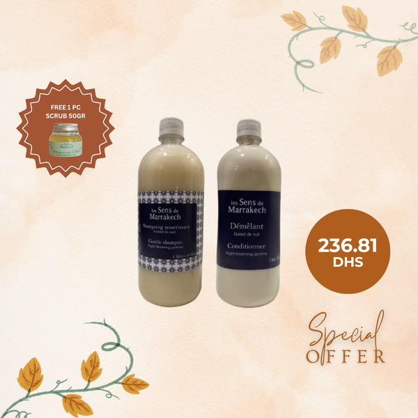 GALLANT AT NIGHT SHAMPOO & CONDITIONER 1 Liter with FREE 50 grams of Scrub