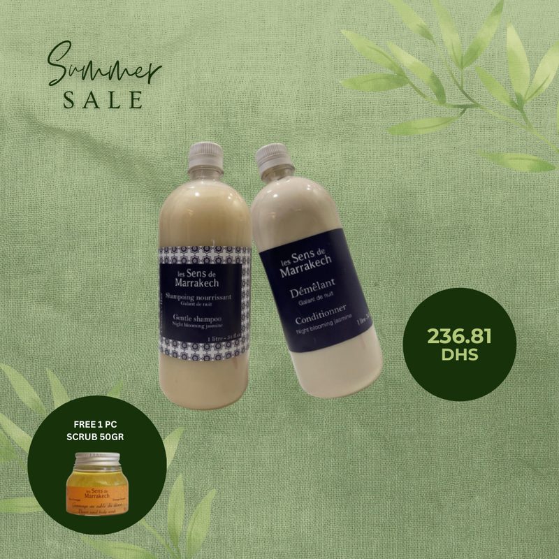 GALLANT AT NIGHT SHAMPOO & CONDITIONER 1 Liter with FREE 50 grams of Scrub
